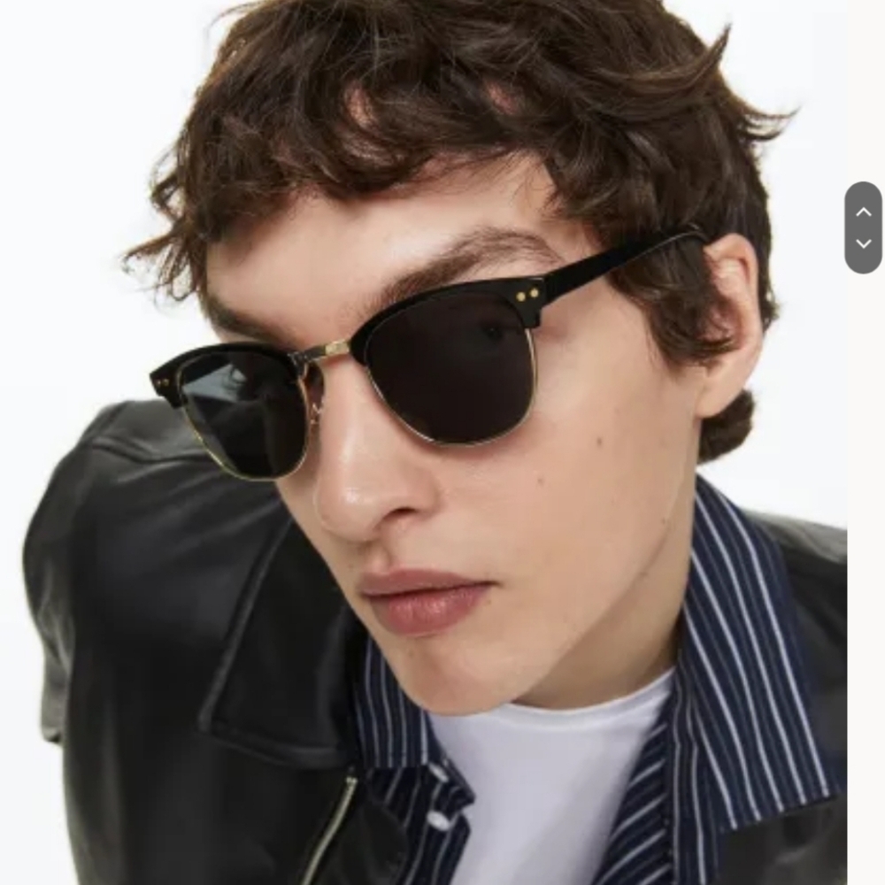 NWT H&M recycled gold trim‎ sunglasses UV 400